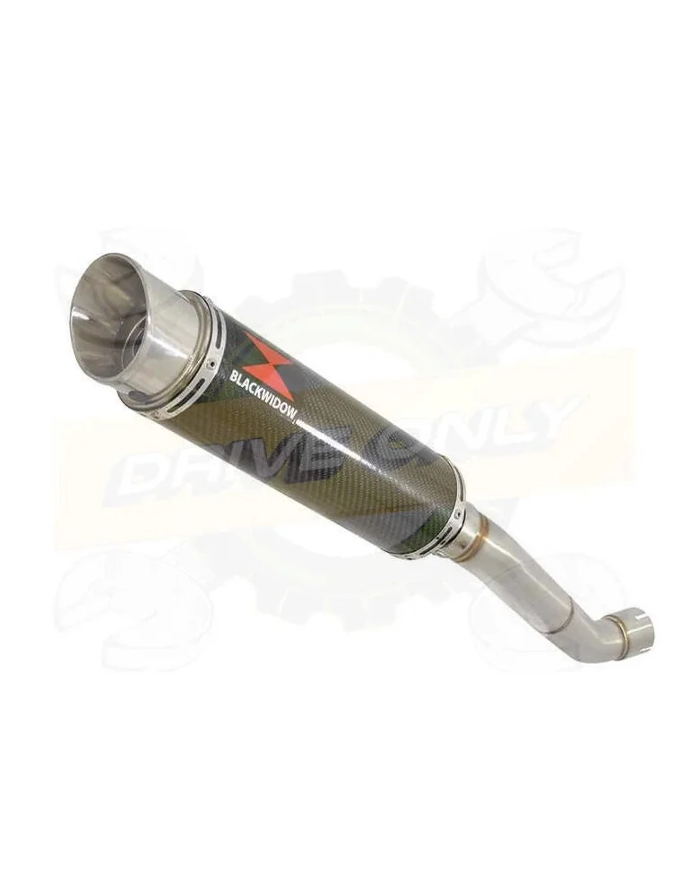 Aprilia Tuono V4R / V4R APRC 2011/2015 Passage Haut Exhaust tube de raccord & Silencieux GP Rond En Carbone 360mm