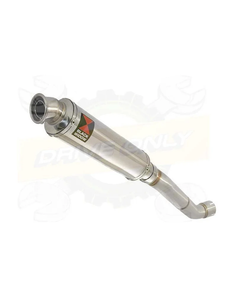 Aprilia Tuono V4R / V4R APRC 2011/2015 Passage Haut Exhaust tube de raccord & Rond Silencieux En Inox 350mm