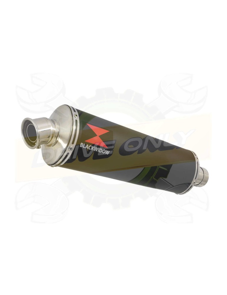 VFR800 98-03 (RC46) Hi level Silencieux kit & Silencieux Ovale Noir En Inox 400mm