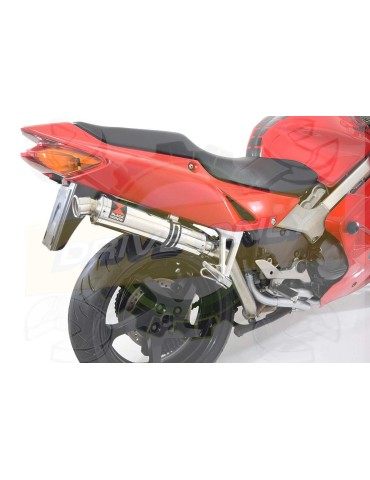 VFR800 98-03 (RC46) Hi level Silencieux kit & Silencieux Rond En Inox 350mm