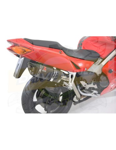 VFR800 98-03 (RC46) Hi level Silencieux kit & Silencieux tri-ovale carbone / carbone 250mm