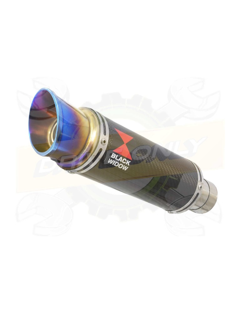 VFR800 98-03 (RC46) Hi level Silencieux kit & Silencieux Rond GP style Carbone / canule Anodisé 230mm