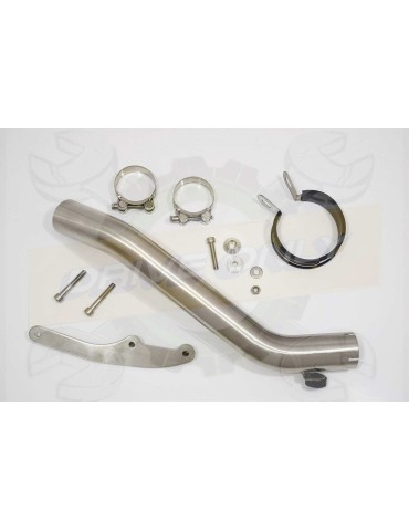 VFR800 98-03 (RC46) Hi level Silencieux kit / Silencieux  Rond GP style en Inox 230mm