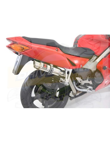 VFR800 98-03 (RC46) Hi level Silencieux kit / Silencieux  Rond GP style en Inox 230mm