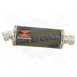  Ovale Noir En Inox Silencieux 300mm