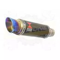  Rond GP Style En Carbone Silencieux & En Inox canule Anodisé 230mm