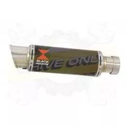  Rond GP Style En Carbone Silencieux & Canule en Titane 230mm