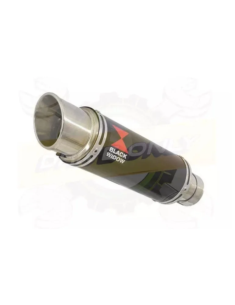  Rond GP Style Noir En Inox Silencieux 230mm