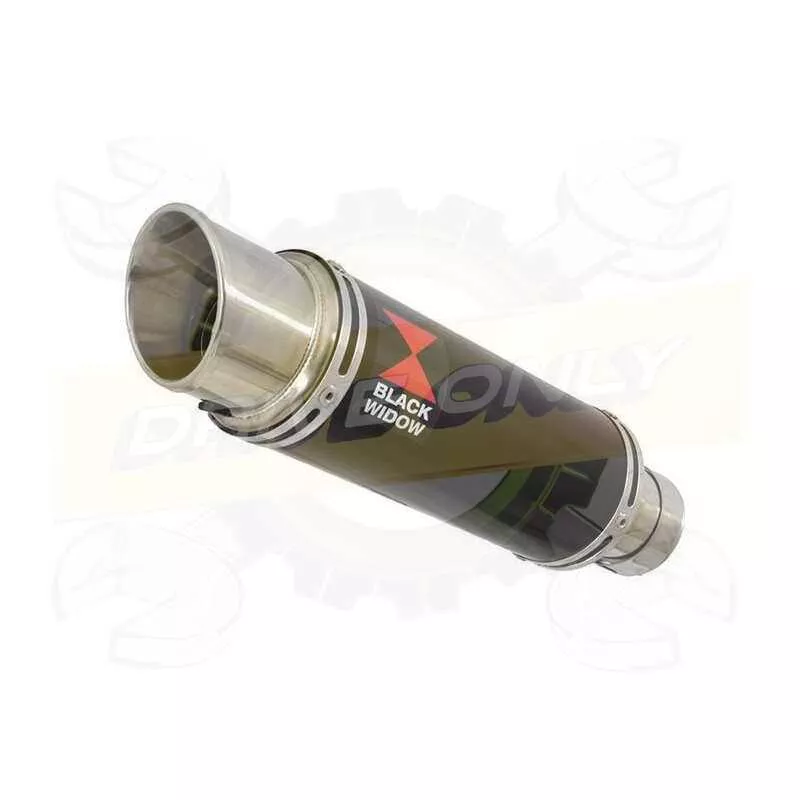  Rond GP Style Noir En Inox Silencieux 230mm