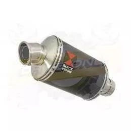  Ovale Noir En Inox Silencieux 230mm