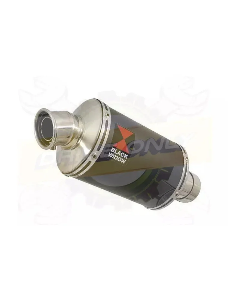  Ovale Noir En Inox Silencieux 230mm