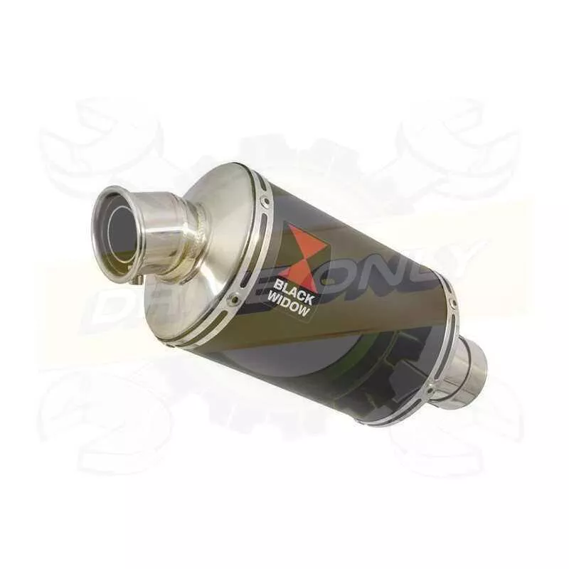  Ovale Noir En Inox Silencieux 230mm