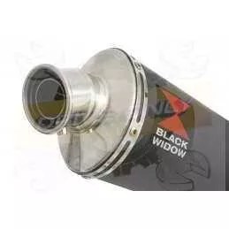  Ovale Noir En Inox Silencieux 230mm