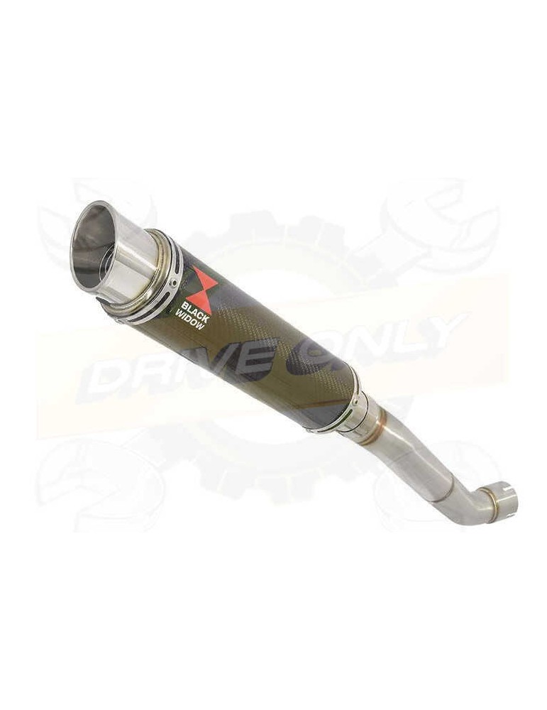 Aprilia RSV4 1000R & Factory 2009/2015 Passage Haut Exhaust tube de raccord & Silencieux GP Rond En Carbone 350mm