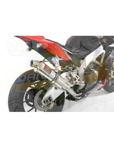 Aprilia RSV4 1000R & Factory 2009/2015 Passage Haut Exhaust tube de raccord & Rond Silencieux En Inox 300mm