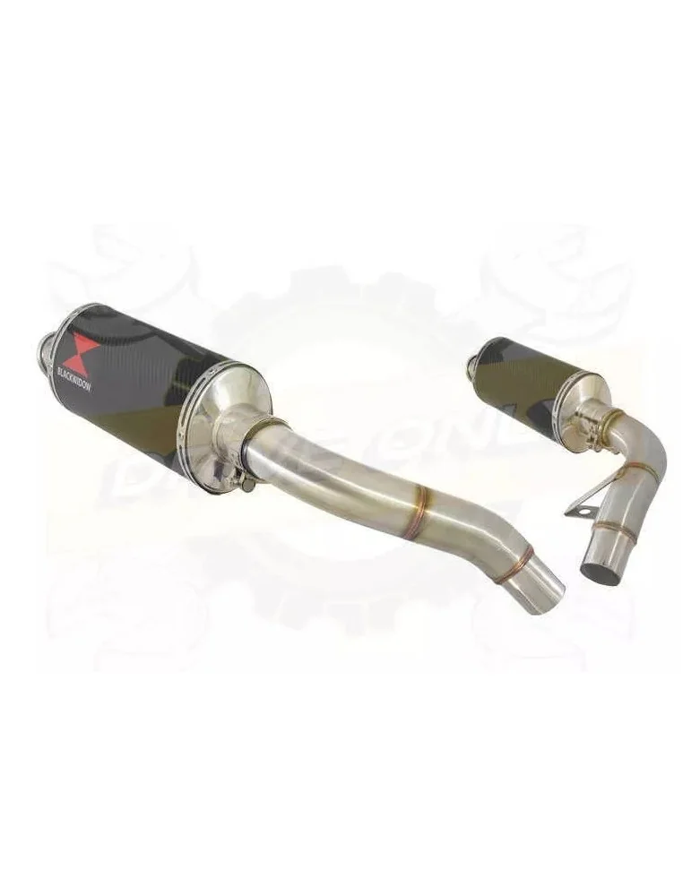 ST1100 ST 1100 (SC26) Pan European Tube de raccord & Silencieux Ovale En Carbone 300mm