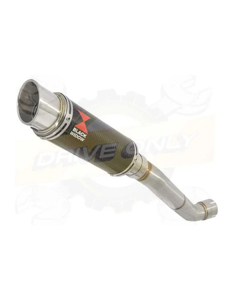 Aprilia Tuono V4R / V4R APRC 2011/2015 Passage Haut Exhaust tube de raccord & Silencieux GP Rond En Carbone 230mm