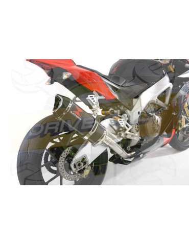 Aprilia RSV4 1000R & Factory 2009/2015 Passage Haut Exhaust tube de raccord & Hexagonale En Carbone Silencieux 300mm