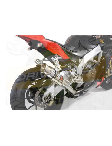 Aprilia RSV4 1000R & Factory 2009/2015 Passage Haut Exhaust tube de raccord & Rond Silencieux En Inox 200mm