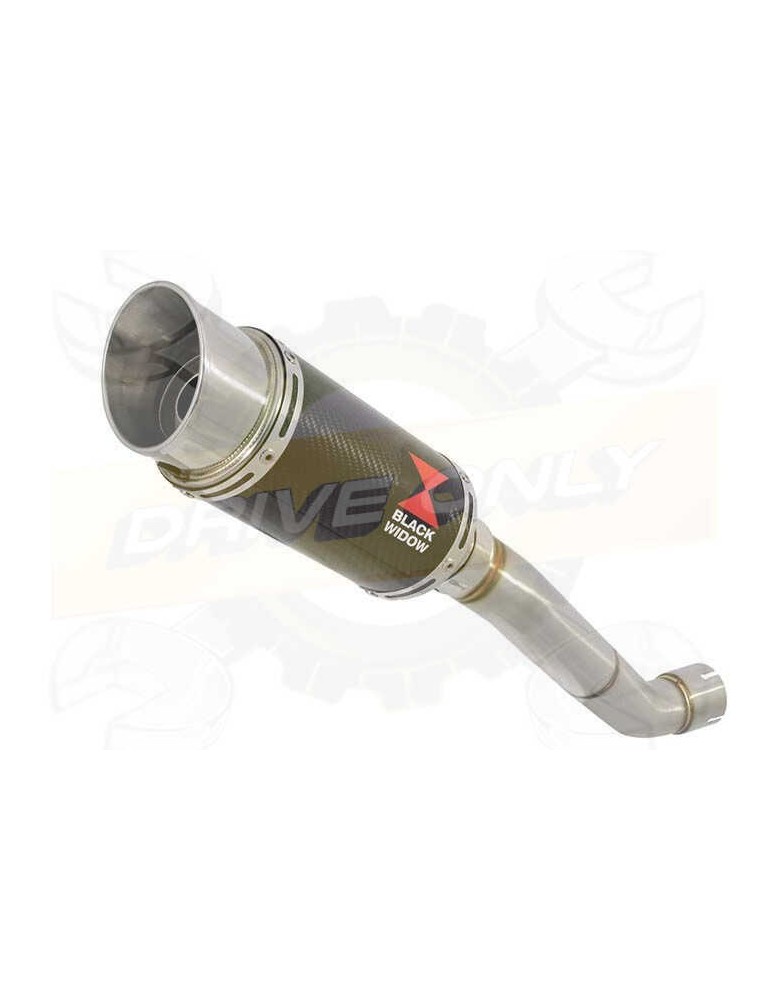 Aprilia RSV4 1000R & Factory 2009/2015 Passage Haut Exhaust tube de raccord & Rond En Carbone Silencieux 200mm