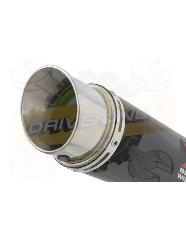 Aprilia RSV4 1000R & Factory 2009/2015 Passage Haut Exhaust tube de raccord & Rond En Carbone Silencieux 200mm
