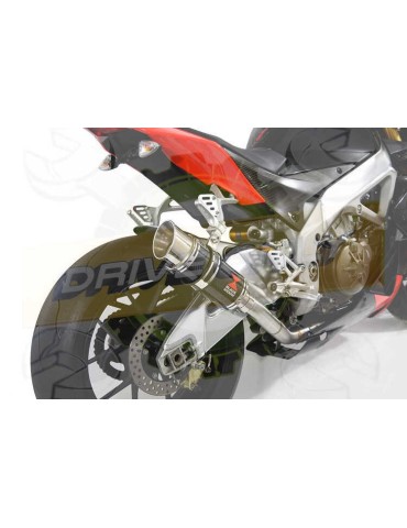 Aprilia RSV4 1000R & Factory 2009/2015 Passage Haut Exhaust tube de raccord & Rond En Carbone Silencieux 200mm