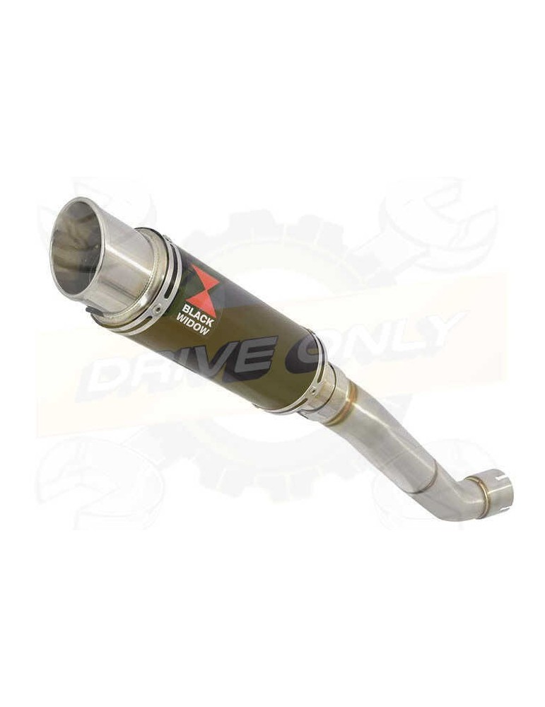 Aprilia RSV4 1000R & Factory 2009/2015 Passage Haut Exhaust tube de raccord & Rond GP Style Black Silencieux En Inox 230mm