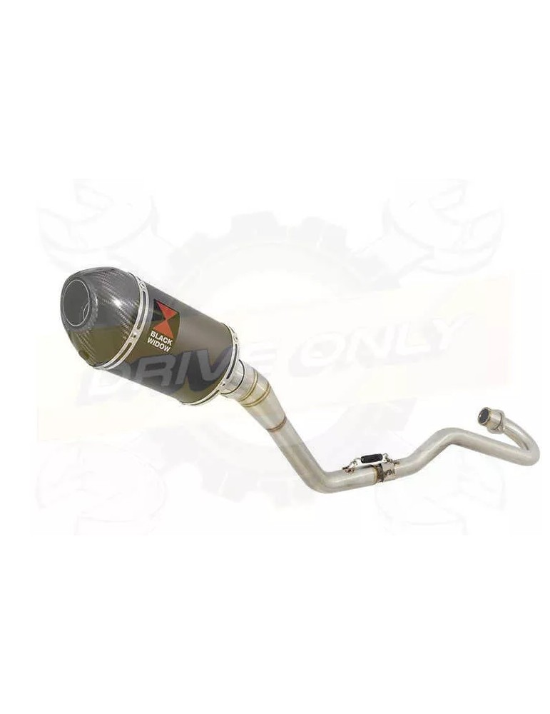 XR125 XR125L 2003-2010 Ligne complète & Silencieux Ovale Noir En Inox + Carbone 200mm