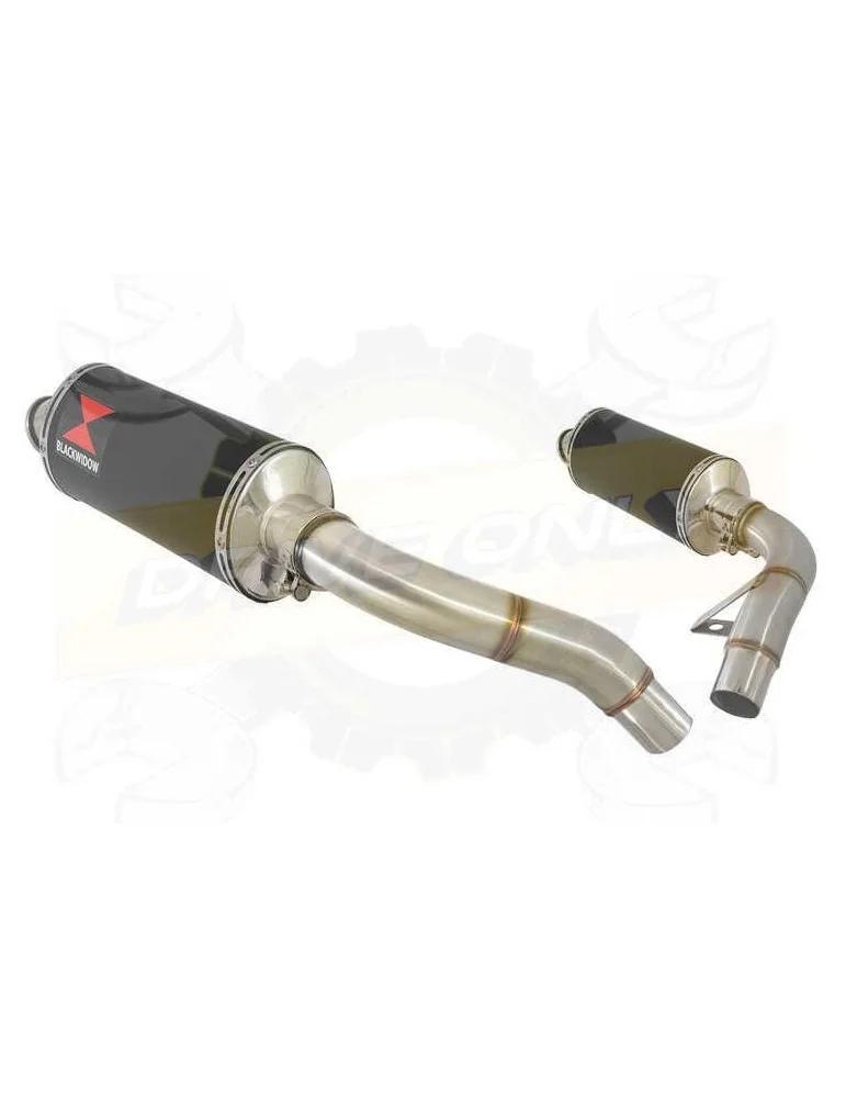 ST1100 ST 1100 (SC26) Pan European Tube de raccord & Silencieux Noir Ovale En Inox 300mm