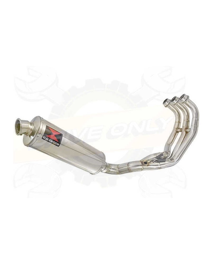 MT-09 Tracer 2013-2021  Passage Bas Décatalyseur Ligne complètes Ovale Stainless Silencieux 400mm