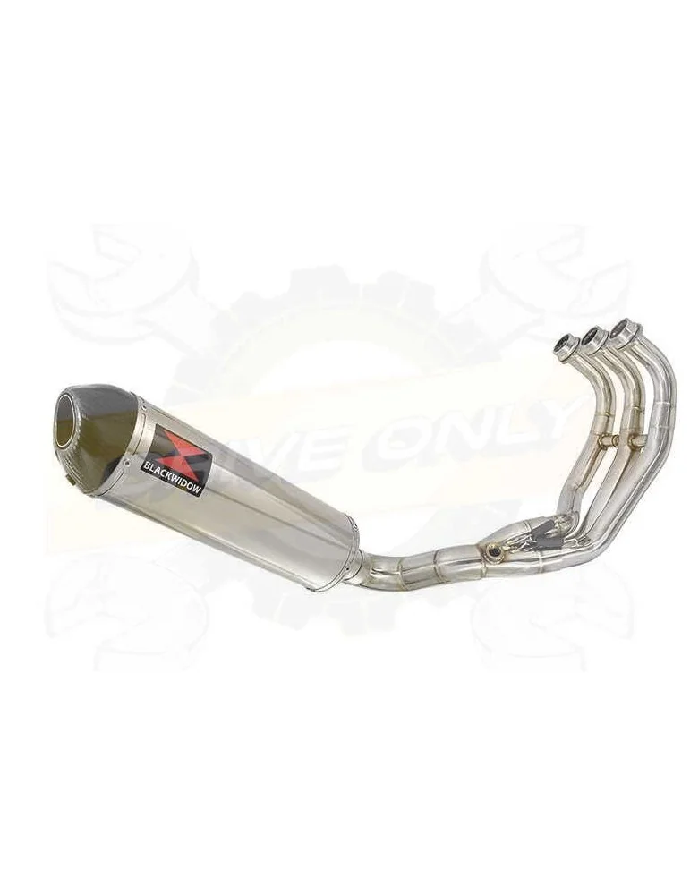 MT-09 Tracer 2013-2021 Passage Bas Décatalyseur Ligne complètes Ovale Stainless Silencieux + Carbon Tip 400mm