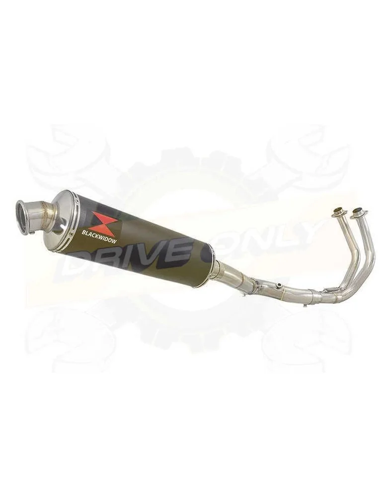 FZ-07 Tracer 2014 2015 2016 2017 Passage Haut Décatalyseur Ligne complètes & Rond Noir Silencieux En Inox 400mm