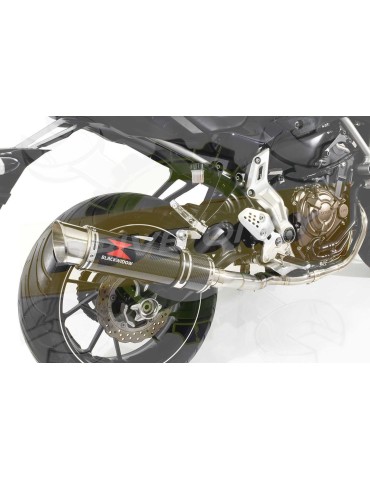 FZ-07 Tracer 2014 2015 2016 2017 Passage Haut Décatalyseur Ligne complètes & Silencieux GP Rond En Carbone 360mm