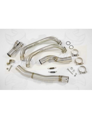 FZ-07 Tracer 2014 2015 2016 2017 Passage Haut Décatalyseur Ligne complètes & Silencieux GP Rond En Carbone 360mm