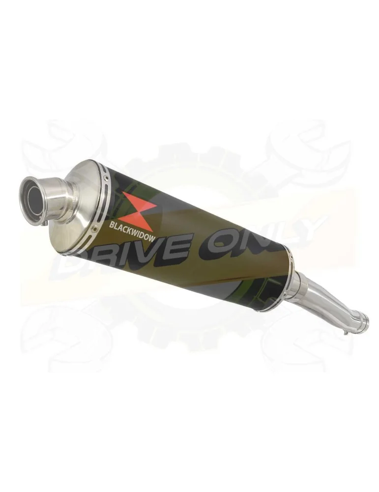 FZR1000 FZR 1000 EXUP Tube de raccord et Silencieux Ovale Noir En Inox 400mm
