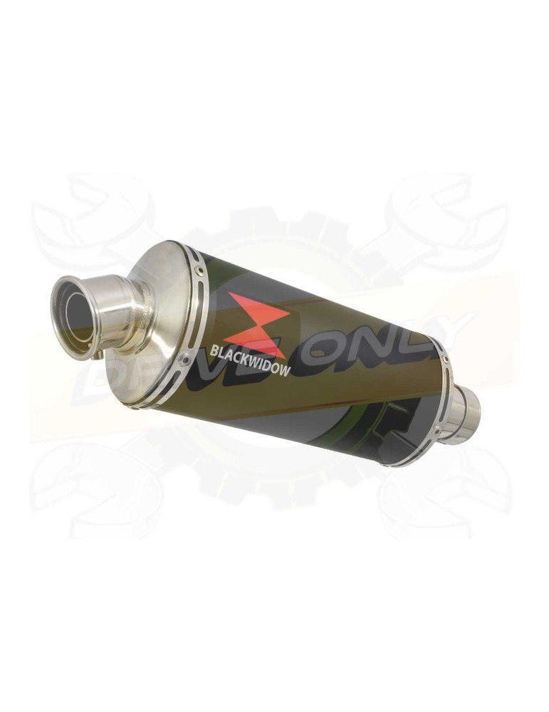 YZF-R1 R1M 2015-2017 Tube de raccord + Silencieux Ovale Noir En Inox 300mm
