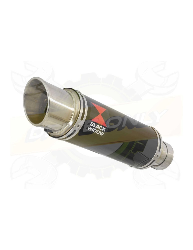 YZF-R1 R1M 2015-2017 Tube de raccord + Silencieux GP Rond Noir En Inox 230mm