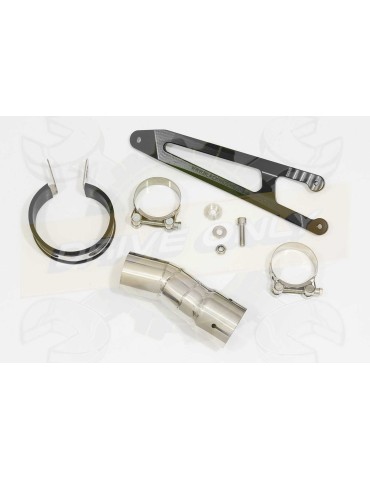 YZF-R1 R1M 2015-2017 Tube de raccord + Silencieux GP Rond Noir En Inox 230mm