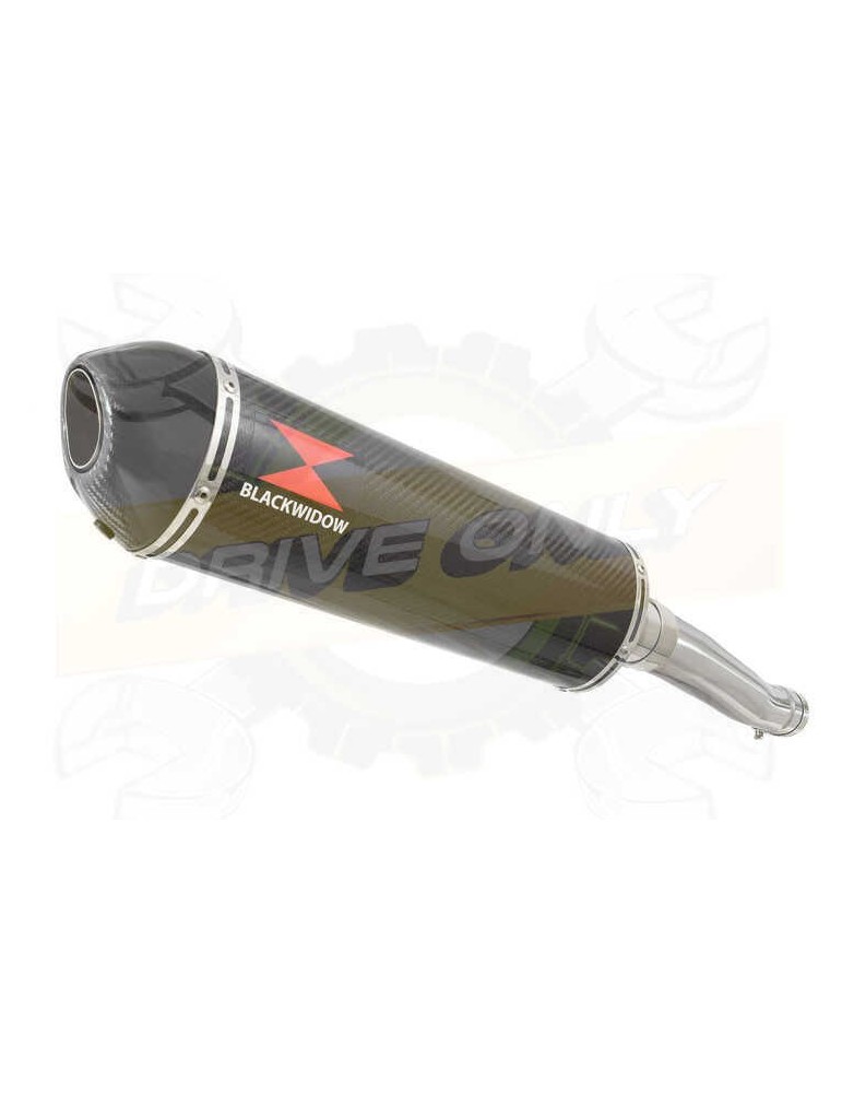 Yamaha FZR 600 FZR600R 4JH 'Fox Eye' Tube de raccord et Silencieux Ovale En Carbone 400mm