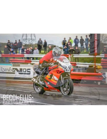 Yamaha FZR 600 FZR600R 4JH 'Fox Eye' Tube de raccord et Silencieux Ovale En Carbone 400mm