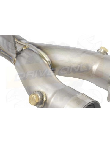 YZF-R1 R1M 2015-2017 Decata Collecteur en Titane + Silencieux Tri Ovale En Carbone 250mm