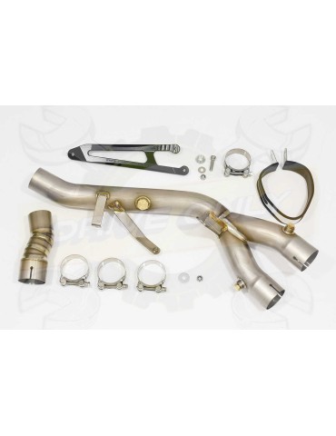 YZF-R1 R1M 2015-2017 Decata Collecteur en Titane + Silencieux Tri Ovale En Carbone 250mm