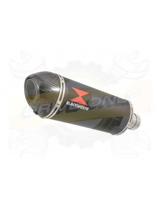 FZR1000 FZR 1000 EXUP Ligne complète & Silencieux Ovale Noir En Inox & Canule en Carbone 300mm