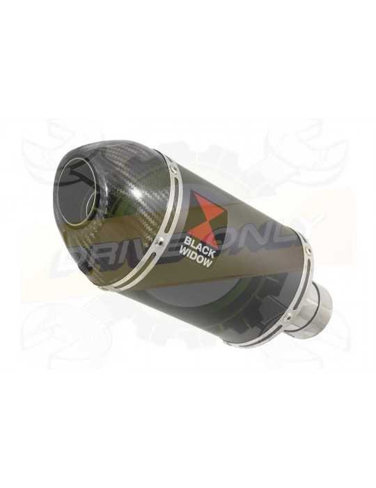 FZR1000 FZR 1000 EXUP Ligne complète & Silencieux Ovale Noir En Inox & Canule en Carbone 200mm
