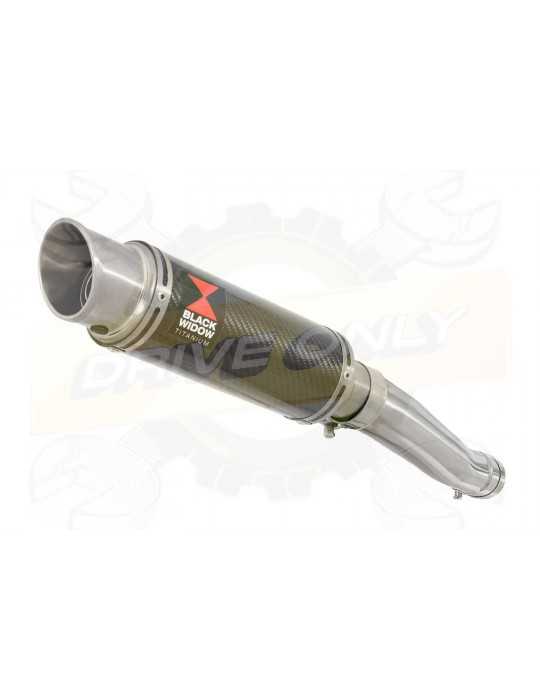 FZR1000 FZR 1000 EXUP Tube de raccord et Silencieux GP Rond En Carbone & Canule en Titane 230mm