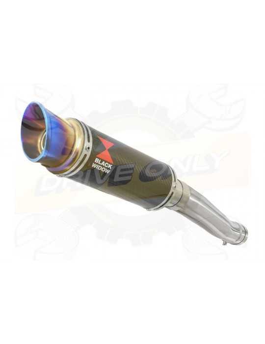 FZR1000 FZR 1000 EXUP Tube de raccord et Silencieux GP Rond En Carbone & canule en Inox Anodisé 230mm
