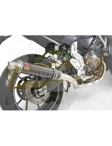 FZ-07 Tracer 2014 2015 2016 2017 Passage Haut Décatalyseur Ligne complètes & Rond En Carbone Silencieux 350mm