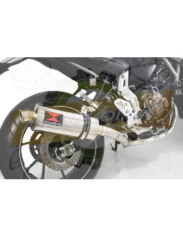 FZ-07 Tracer 2014 2015 2016 2017 Passage Haut Décatalyseur Ligne complètes & Ovale Silencieux En Inox 300mm