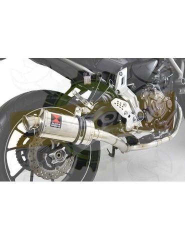 FZ-07 Tracer 2014 2015 2016 2017 Passage Haut Décatalyseur Ligne complètes & Ovale Silencieux En Inox 230mm