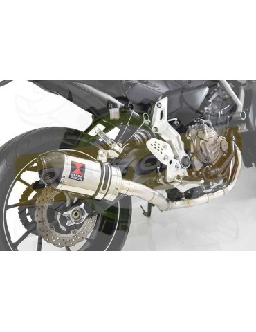 FZ-07 Tracer 2014 2015 2016 2017 Passage Haut Décatalyseur Ligne complètes & Ovale Silencieux En Inox + En Carbone Tip 200mm